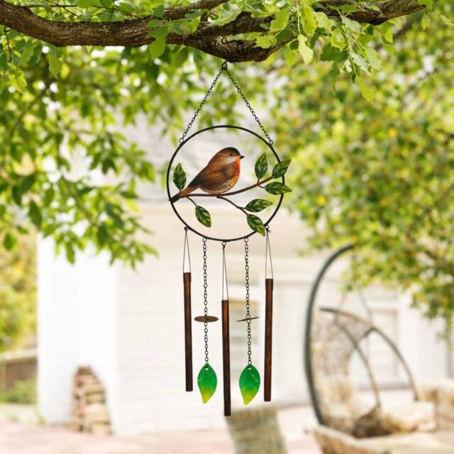 Country Living Robin Windchime in Brown - image 1