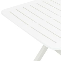 Berkfield Home Folding Garden Table White 79x72x70 cm Plastic - Size: 79 x 72 x 70 cm - thumbnail 5