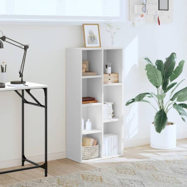 Berkfield Home Decorative Bookcase White 50x25x105 cm Engineered Wood - Size: 50 x 25 x 105 cm - image 1