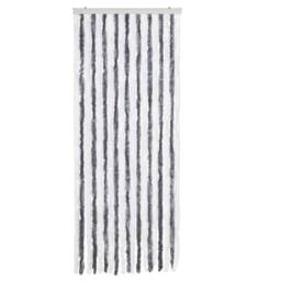 Berkfield Home Insect Curtain Grey & White 56x200 cm Chenille - thumbnail 3
