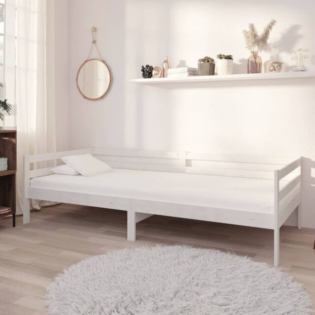 Berkfield Home Day Bed White Solid Pinewood 90x200 cm - image 1
