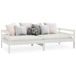 Berkfield Home Day Bed White Solid Pinewood 90x200 cm - thumbnail 4
