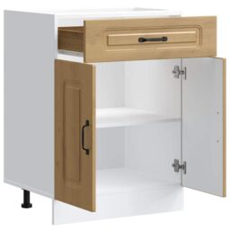 Berkfield Home Kitchen Base Cabinet Kalmar Artisan Oak Engineered Wood in Brown - thumbnail 5