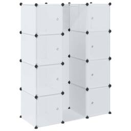 Berkfield Home Modular Cabinet with 9 Compartments 37x115x150 cm White - Size: 37 x 115 x 150 cm - thumbnail 3