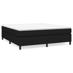 Berkfield Home Bed Frame without Mattress Black Super King Fabric (UK/IE/FI/NO only) - thumbnail 2