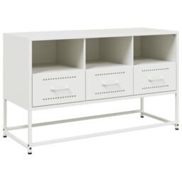 Berkfield Home TV Cabinet White 100.5x39x60.5 cm Steel - thumbnail 2