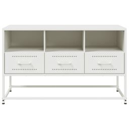 Berkfield Home TV Cabinet White 100.5x39x60.5 cm Steel - thumbnail 6