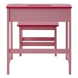 Orsina Durable Children's Desk & Stool, Sleek Functional Desk For Children, Angled Surface Desk & Stool in Pink - thumbnail 2