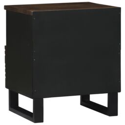 Berkfield Home Bedside Cabinet, 40x33x46 cm, Solid Wood Mango in Brown - Size: 40 x 33 x 46 cm - thumbnail 5