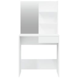 Berkfield Home Dressing Table with Mirror White 74.5x40x141 cm - thumbnail 6