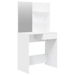 Berkfield Home Dressing Table with Mirror White 74.5x40x141 cm - thumbnail 2