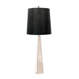 Netlighting Ascent Table Lamp with Round Tapered Shade Polished Nickel in Grey - thumbnail 1