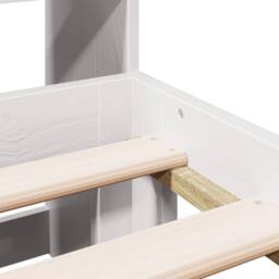 Berkfield Home Bookcase Bed without Mattress White 140x190cm Solid Wood Pine - Size: 140x190 cm - thumbnail 9