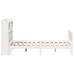 Berkfield Home Bookcase Bed without Mattress White 140x190cm Solid Wood Pine - Size: 140x190 cm - thumbnail 5