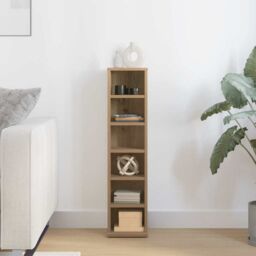 Berkfield Home CD Cabinet Artisan Oak 21x20x88 cm Engineered Wood - Size: 21 x 20 x 88 cm