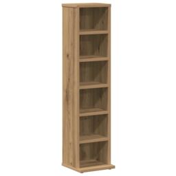 Berkfield Home CD Cabinet Artisan Oak 21x20x88 cm Engineered Wood - Size: 21 x 20 x 88 cm - thumbnail 2