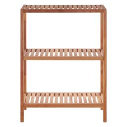 Orsina ARLA 3 Tier Wooden Bathroom Shelf Unit in Brown