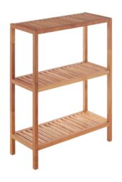 Orsina ARLA 3 Tier Wooden Bathroom Shelf Unit in Brown - thumbnail 3