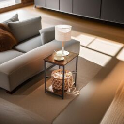 Modcraft Set of 2 Side Tables for Bedroom & Livingroom in Brown - thumbnail 3