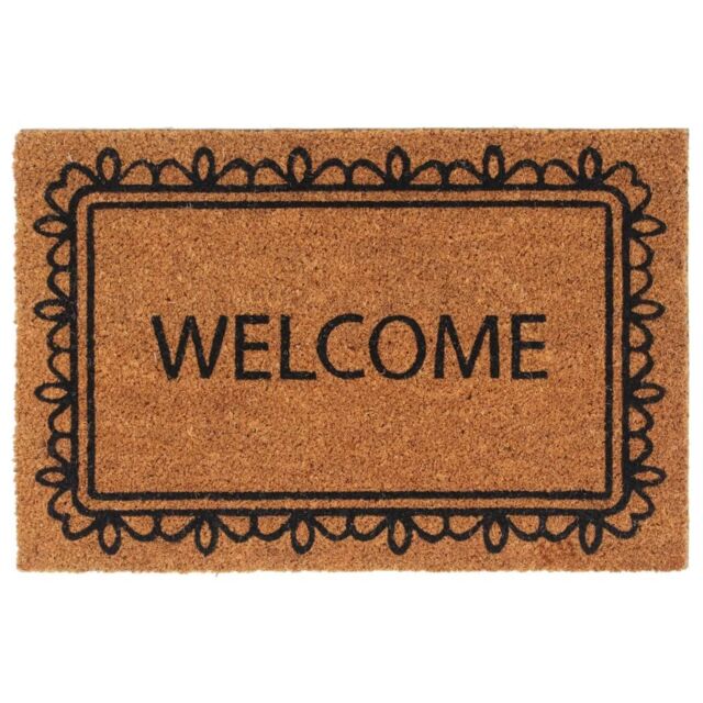 Berkfield Home Door Mat Natural 40x60 cm Tufted Coir in Brown - image 1