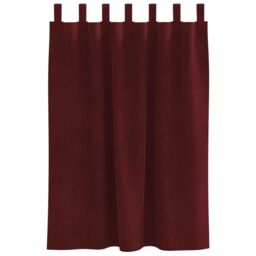 Berkfield Home Blackout Curtains with Hanging Loops 2 pcs Wine Red Velvet - thumbnail 4