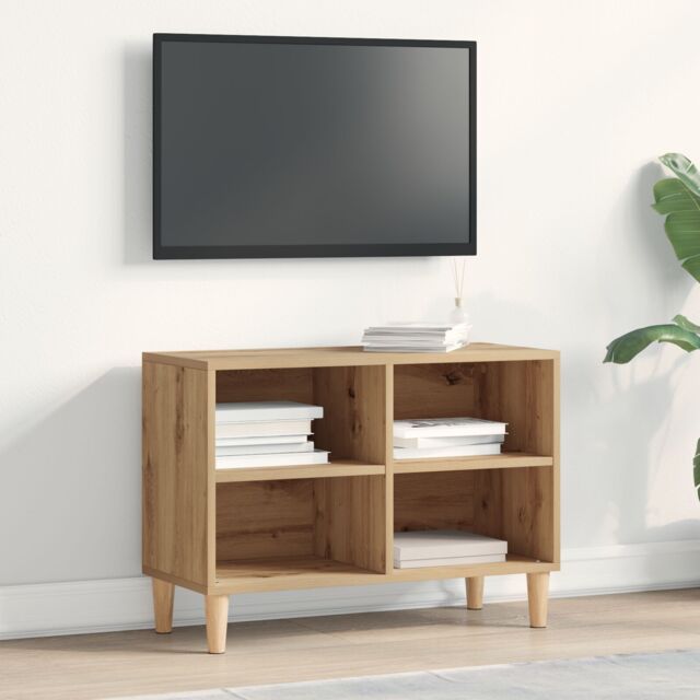 Berkfield Home TV Cabinet Artisan Oak 69.5x30x50 cm Engineered Wood in Brown - image 1