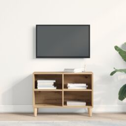 Berkfield Home TV Cabinet Artisan Oak 69.5x30x50 cm Engineered Wood in Brown - thumbnail 4