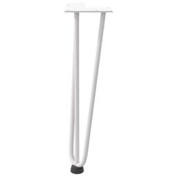 Berkfield Home Hairpin Table Legs 4 pcs White 42 cm Solid Steel - thumbnail 5