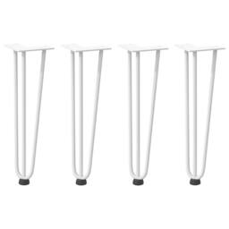 Berkfield Home Hairpin Table Legs 4 pcs White 42 cm Solid Steel