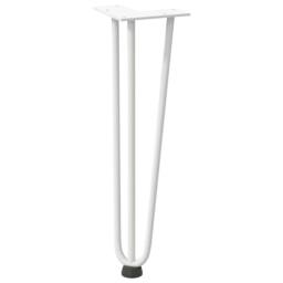 Berkfield Home Hairpin Table Legs 4 pcs White 42 cm Solid Steel - thumbnail 4