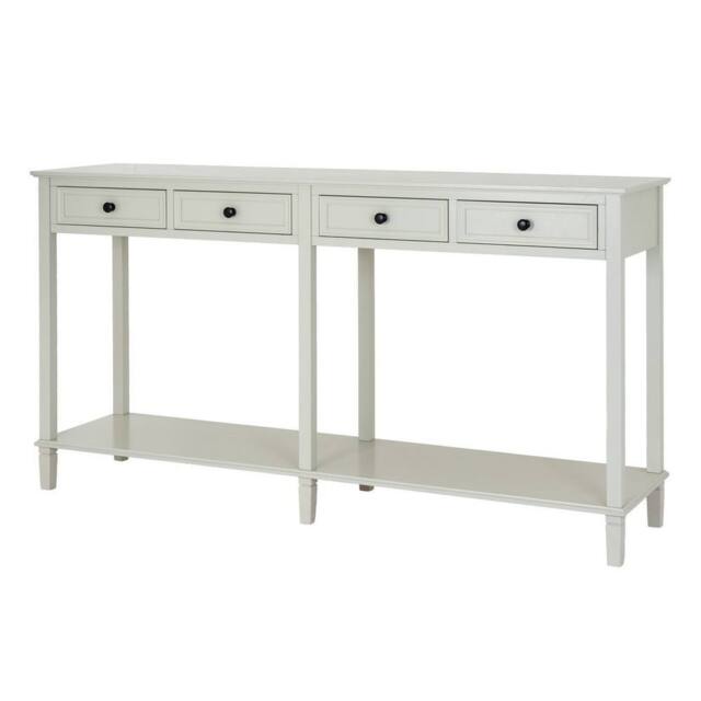 Lemon Pavilion Furniture and Decor Belmont Collection 4 Drawer Console Table - L40xW160xH86 cm - White - image 1