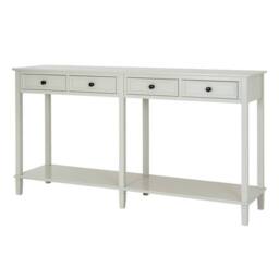 Lemon Pavilion Furniture and Decor Belmont Collection 4 Drawer Console Table - L40xW160xH86 cm - White