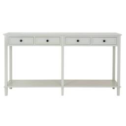 Lemon Pavilion Furniture and Decor Belmont Collection 4 Drawer Console Table - L40xW160xH86 cm - White - thumbnail 2