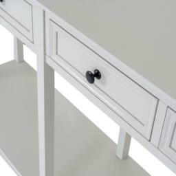 Lemon Pavilion Furniture and Decor Belmont Collection 4 Drawer Console Table - L40xW160xH86 cm - White - thumbnail 3