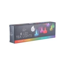 Voltico Colour Changing LED Tea Lights Flameless Candles Battery Operated 6PC in White - thumbnail 6