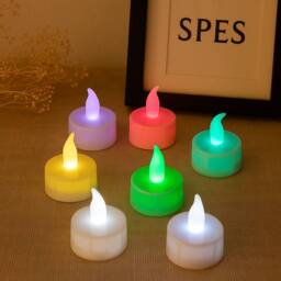 Voltico Colour Changing LED Tea Lights Flameless Candles Battery Operated 6PC in White - thumbnail 3