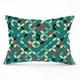 Warren Reed - Designer Geometric Pattern Design Cushions in Green - Size: 45 cm x 45 cm - thumbnail 1