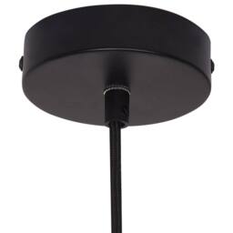 Wyld and Coco Pendant Lamp Natural Corn Husk Shade Wicker and Seagrass Black Iron - thumbnail 7