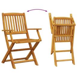 Berkfield Home 9 Piece Garden Dining Set 180x90x75 cm Solid Wood Acacia in Brown - Size: 180 x 90 x 75 cm - thumbnail 5