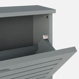 GFW Bergen Three Tier Shoe Cabinet in Grey - thumbnail 6