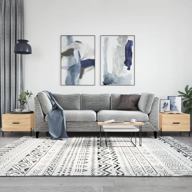 Berkfield Home Coffee Tables 2 pcs Sonoma Oak 50x50x40 cm Engineered Wood in Brown - Size: 50 x 50 x 40 cm - image 1