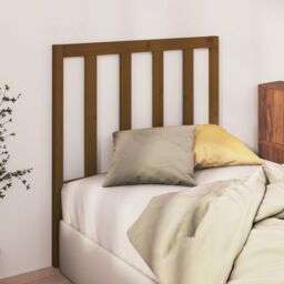 Berkfield Home Bed Headboard Honey Brown 106x4x100 cm Solid Wood Pine - Size: 106 x 4 x 100 cm - thumbnail 3