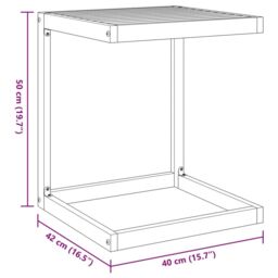 Berkfield Home C Table 42x40x50 cm Solid Wood Acacia in Brown - Size: 42 x 40 x 50 cm - thumbnail 9