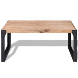 Berkfield Home Coffee Table Solid Acacia Wood 100x60x45 cm in Brown - Size: 100 x 60 x 45 cm - thumbnail 2