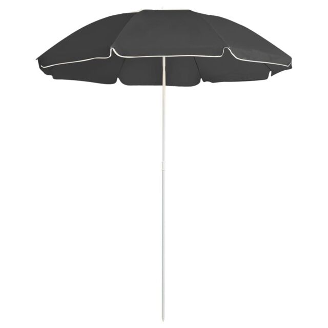 Berkfield Home Outdoor Parasol with Steel Pole Anthracite 180 cm in Black - image 1