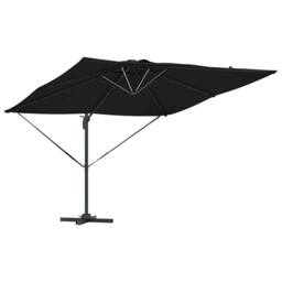 Berkfield Home Cantilever Roma Parasol with LEDs - Black, 286 x 285 x 270 cm, Al… in Black - Size: 286 x 285 x 270 cm - thumbnail 5
