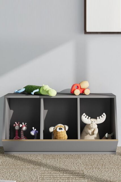 Living and Home 40cm H Double Layer Open Toy Clothing and Bookcase Management Cabinet in Black - image 1