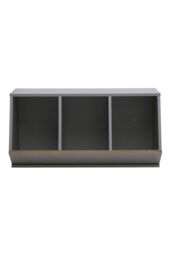 Living and Home 40cm H Double Layer Open Toy Clothing and Bookcase Management Cabinet in Black - thumbnail 4