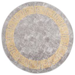 Berkfield Home Rug Washable œÜ120 cm Grey Anti Slip - Size: Medium - thumbnail 3