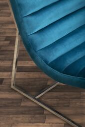 Orsina Velvet Cocktail Chair, Easy to Adjust Comfy Chair, Effortless Cleaning Ocassional Accent Chair in Blue - thumbnail 2